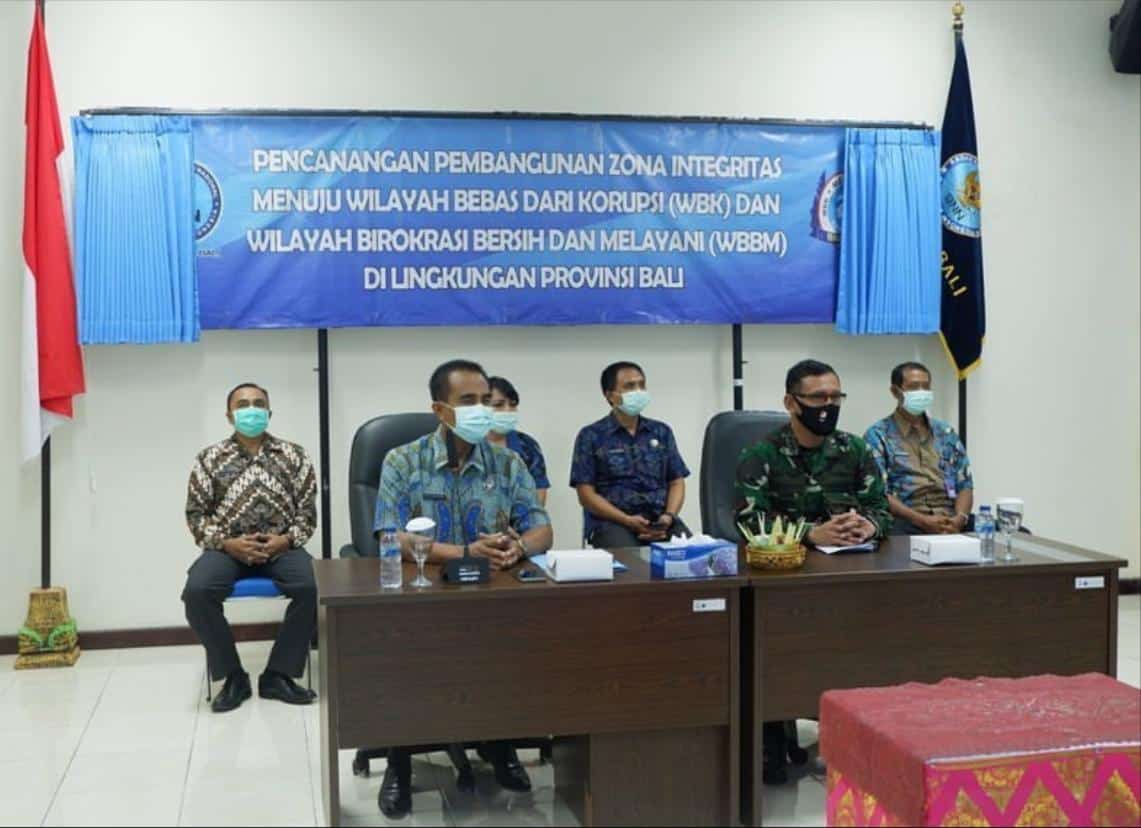 Pencanangan Zona Integritas di Lingkungan BNN Provinsi Bali secara Virtual Daring