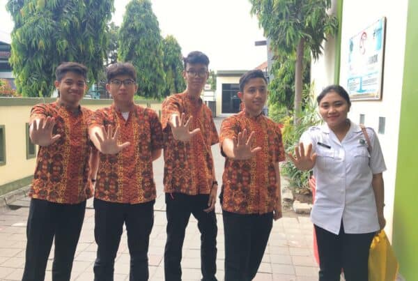 Diseminasi Informasi P4GN dengan para pelajar