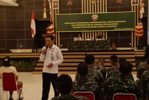 Sosialisasi Bahaya Penyalahgunaan Narkoba dalam rangka HUT TNI Ke 74