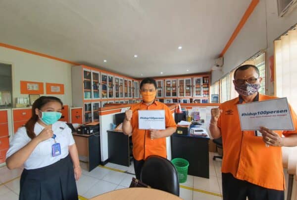 KIE P4GN dan tagar #hidup100persen dengan Media Tatap Muka dalam rangka persiapan Kegiatan Pemeriksaan Test Urine Narkotika bagi para Pejabat PT.POS Indonesia Kanwil Regional 8 Bali