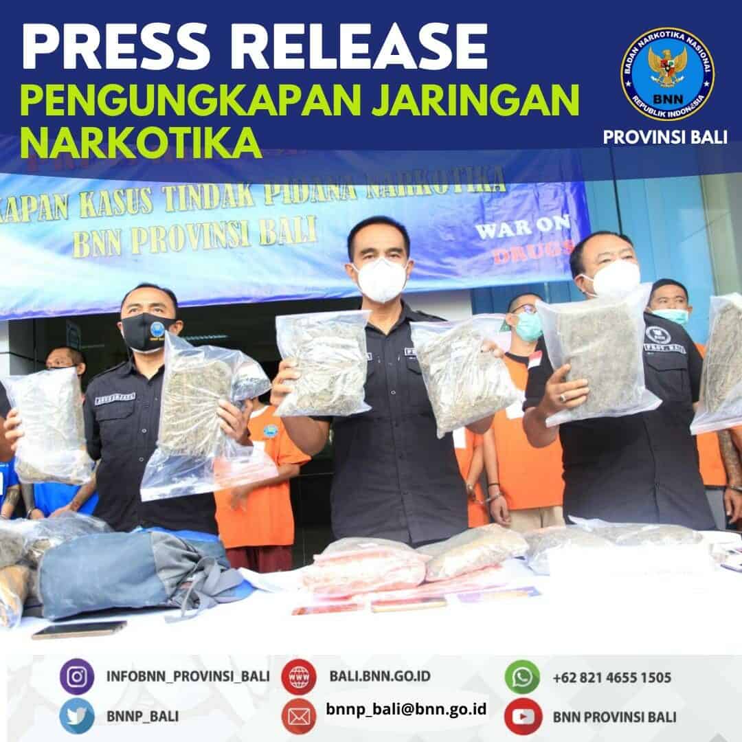 PRESS RELEASE PENGUNGKAPAN KASUS BNNP BALI PRESS RELEASE PENGUNGKAPAN KASUS BNNP BALI