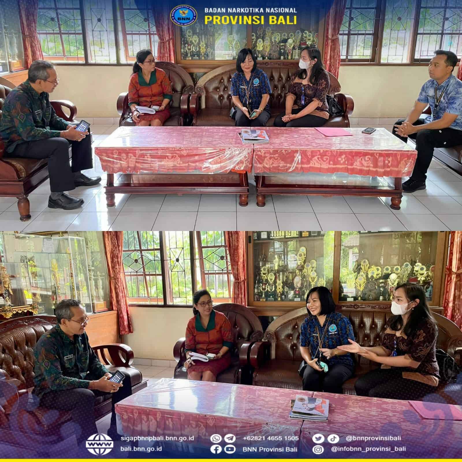 Koordinasi Persiapan Taping Video Gema Anti Narkotika dengan menyanyikan Lagu Mars BNN "anti narkotiba" Konsep Otomatis