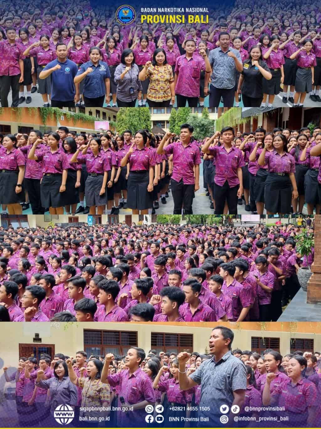 Pelaksanaan Kegiatan Gelora Gema War On Drugs Mars BNN Konsep Otomatis