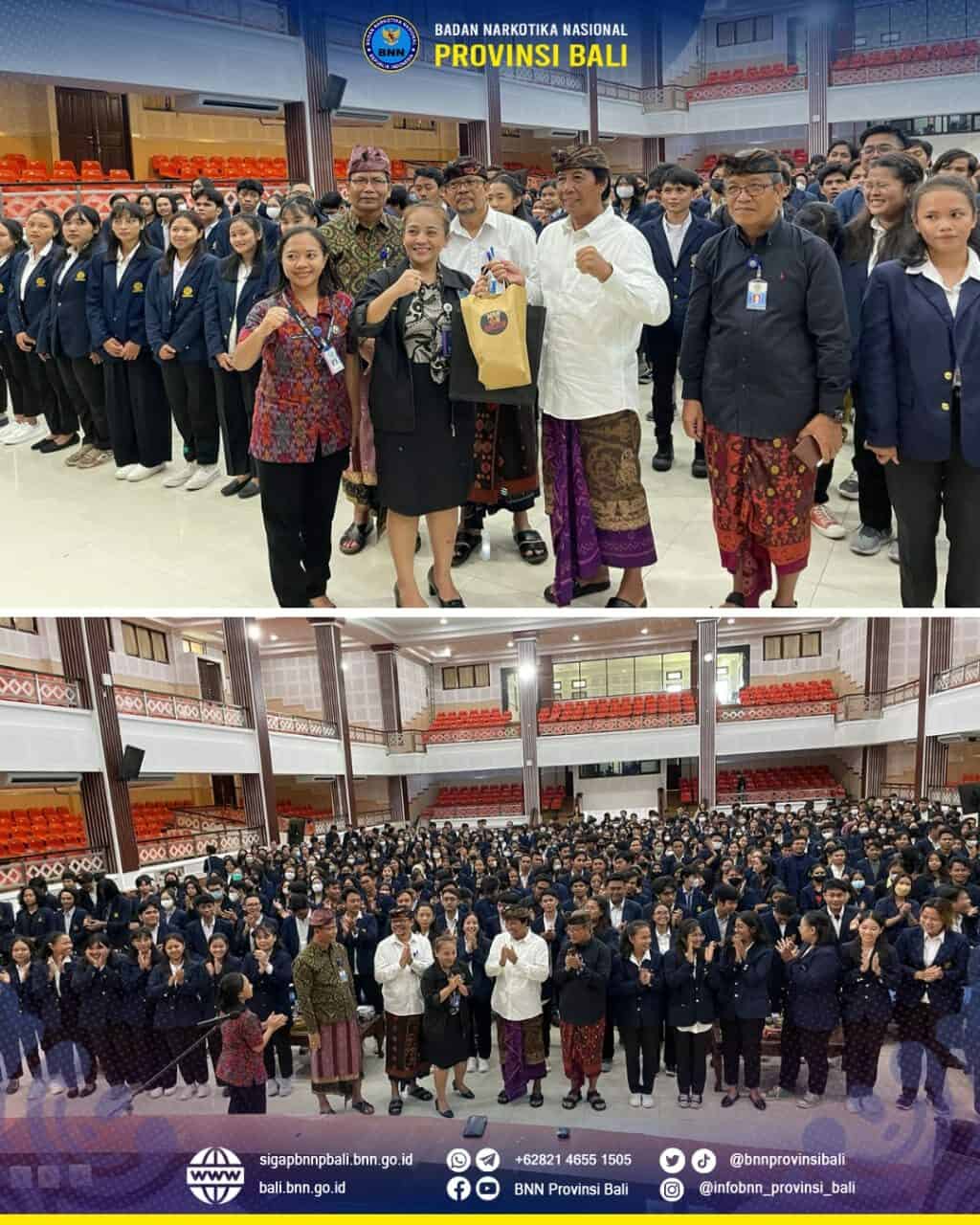 Pelaksanaan Kegiatan Gema War On Drugs dengan menyanyikan Mars BNN "Anti Narkoba" Konsep Otomatis
