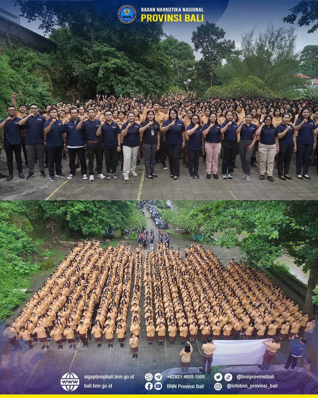 Pelaksanaan Kegiatan Gelora Gema War On Drugs Mars BNN Konsep Otomatis
