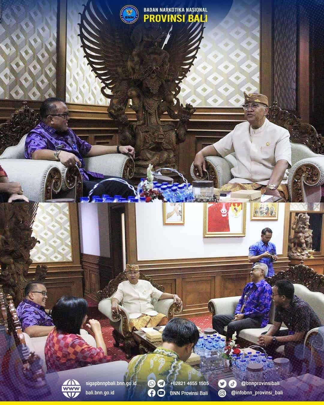 Audiensi Kepala BNN Provinsi Bali Bersama Ketua DPRD Badung. Konsep Otomatis