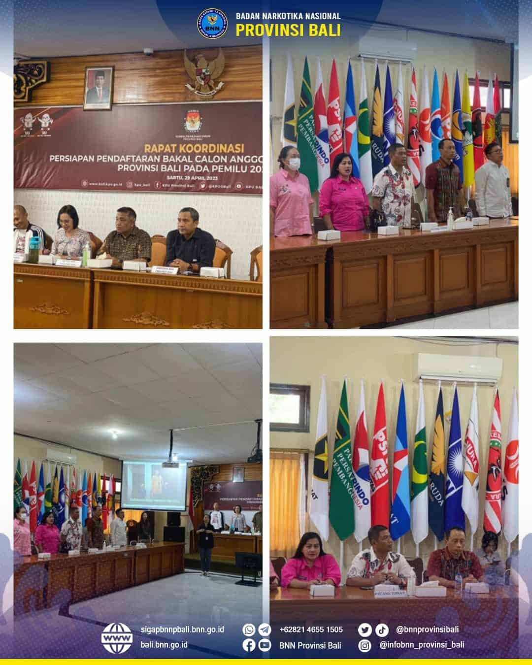 Menghadiri Undangan Rapat Koordinasi Persiapan pendaftaran bakal calon Anggota DPD & DPRD Provinsi Bali pada Pemilu 2024. Konsep Otomatis