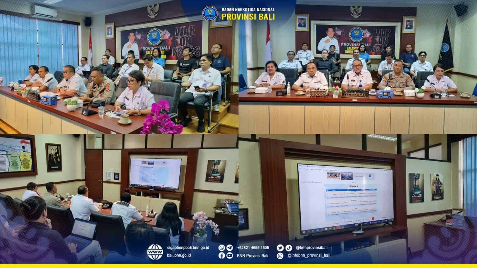 Rapat Virtual Persiapan Smash On Drugs Internasional Table Tennis Championship 2023 Konsep Otomatis