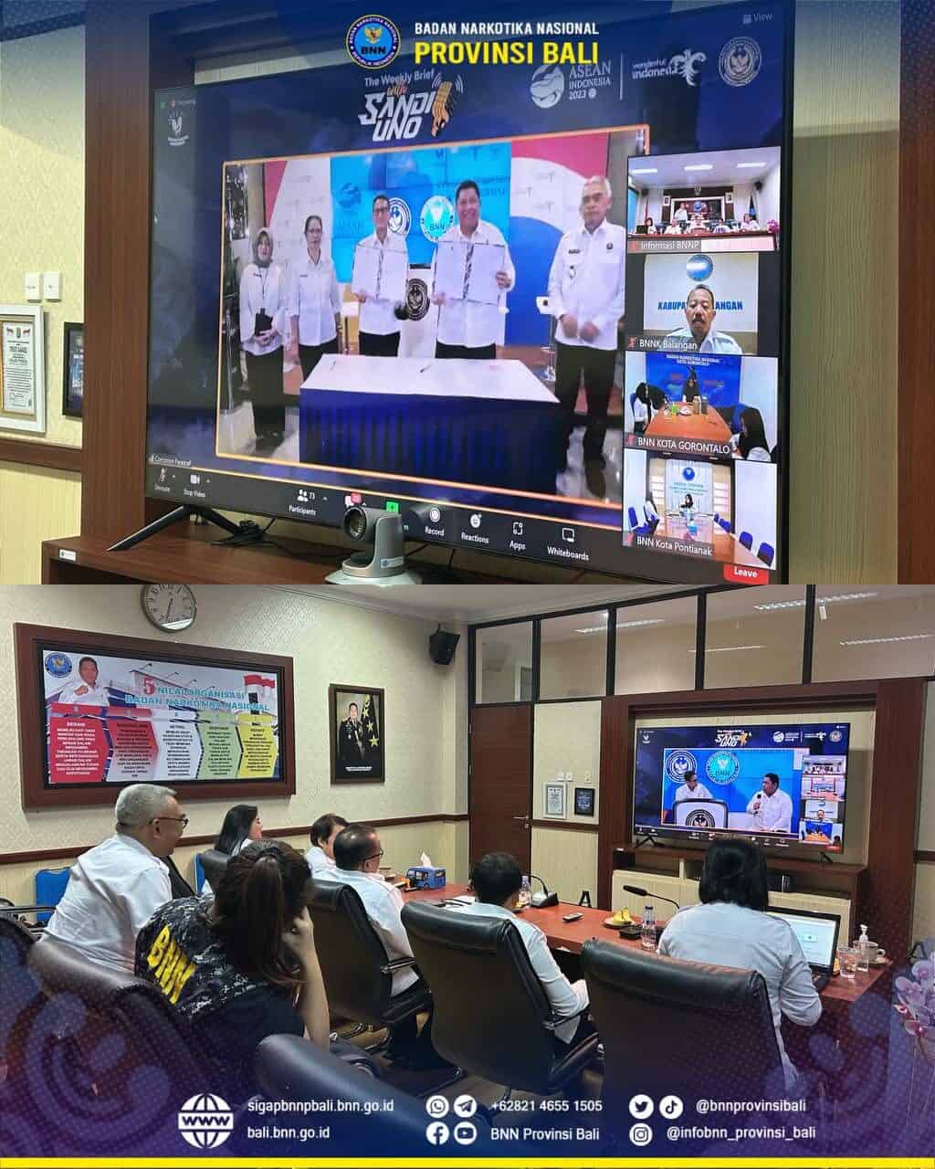 Penandatanganan Nota Kesepahaman BNN RI dengan Kementerian dan Periwisata. Konsep Otomatis