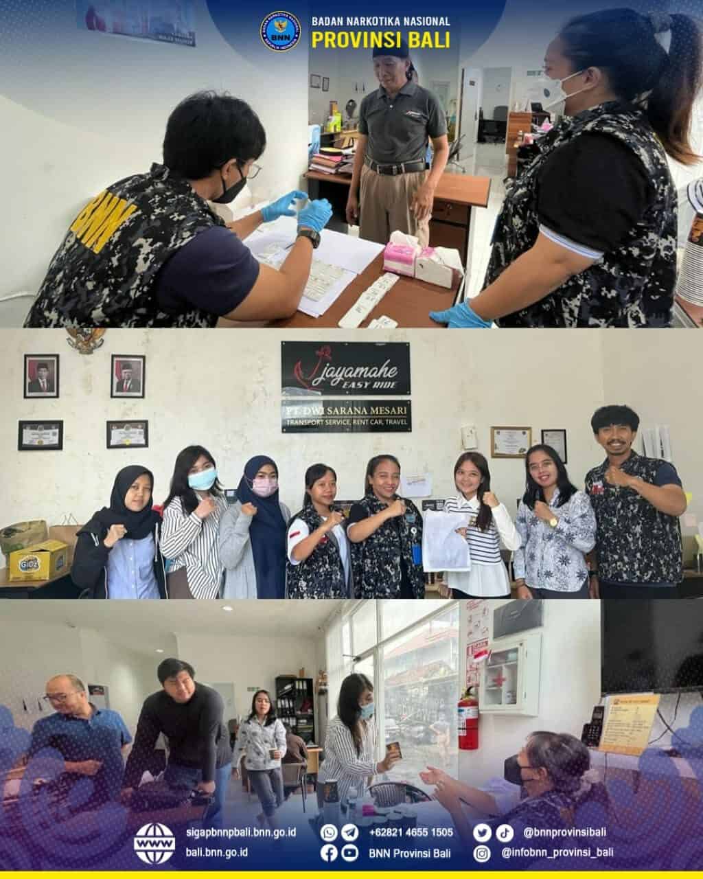 Pelaksanaan Kegiatan Pemberdayaan Masyarakat Anti Narkoba Melalui Test Urine dalam rangka Penanganan Narkoba secara Extraordinary kepada Driver di Jayamahe Easy Ride (PT. Dwi Sarana Mesari) Konsep Otomatis