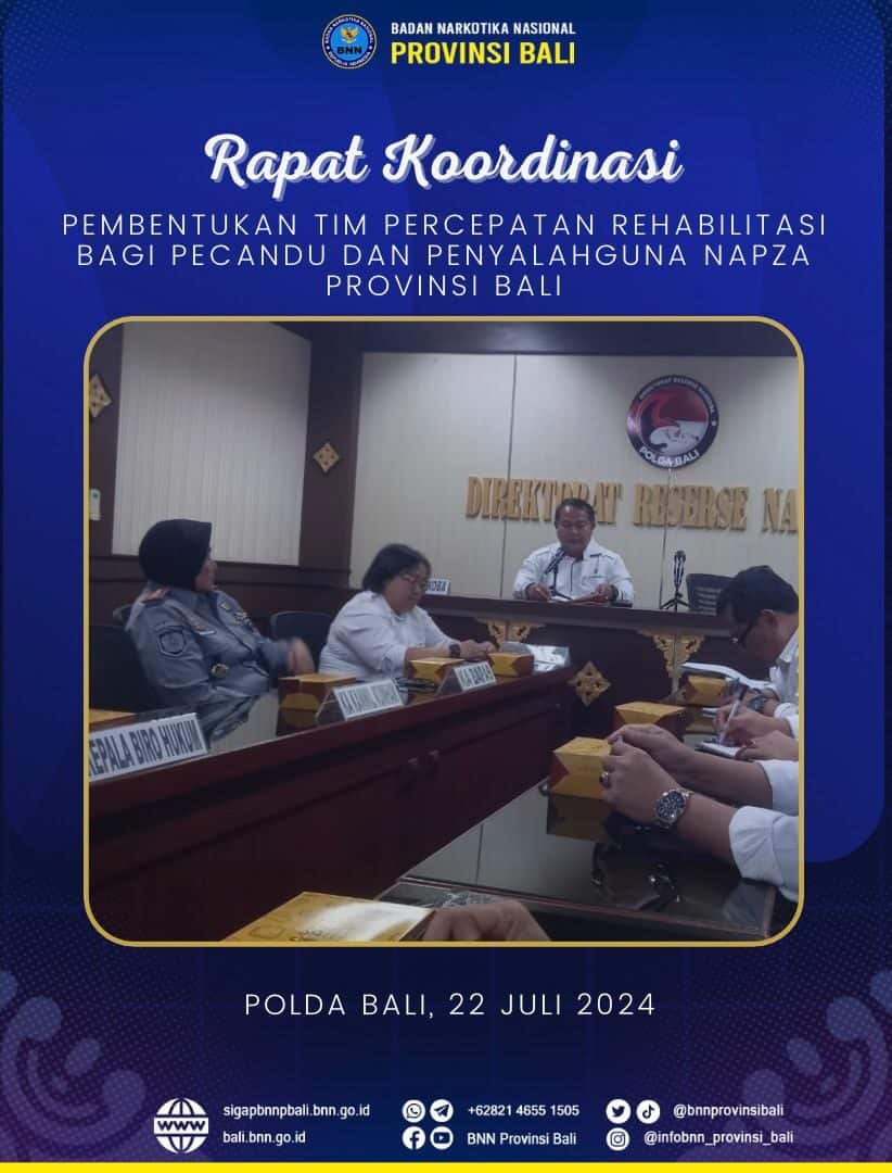 Rapat Koordinasi Pembentukan Tim Percepatan Rehabilitasi Bagi Pecandu dan Penyalahgunaan Napza Provinsi Bali Konsep Otomatis