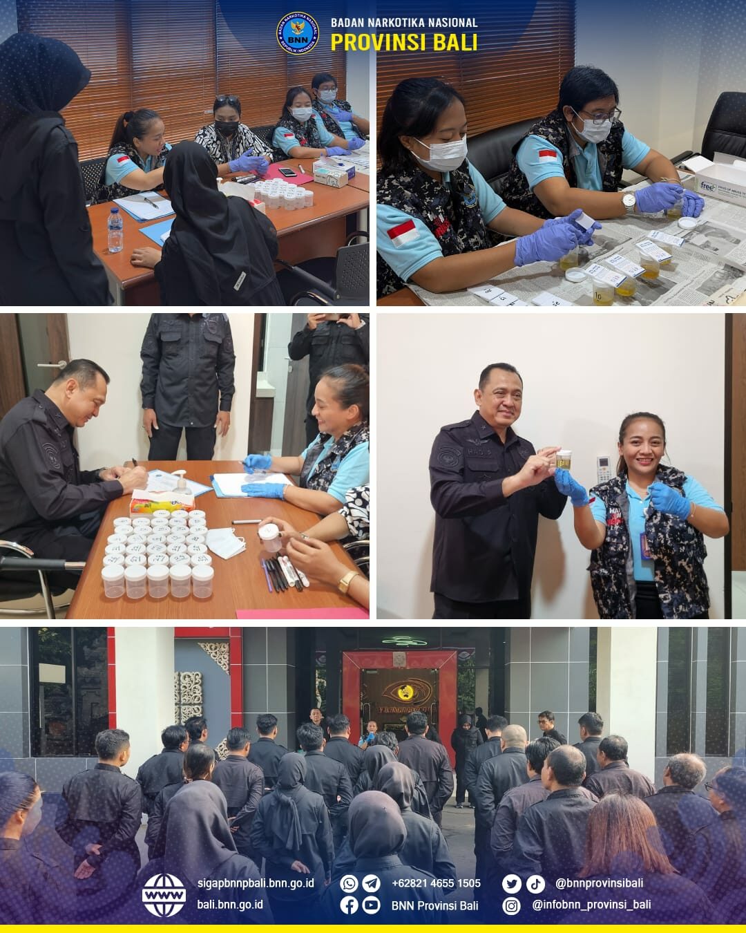 Pelaksanaan Kegiatan Pemberdayaan Masyarakat Anti Narkoba melalui Test Urine bagi anggota BINda Bali Konsep Otomatis