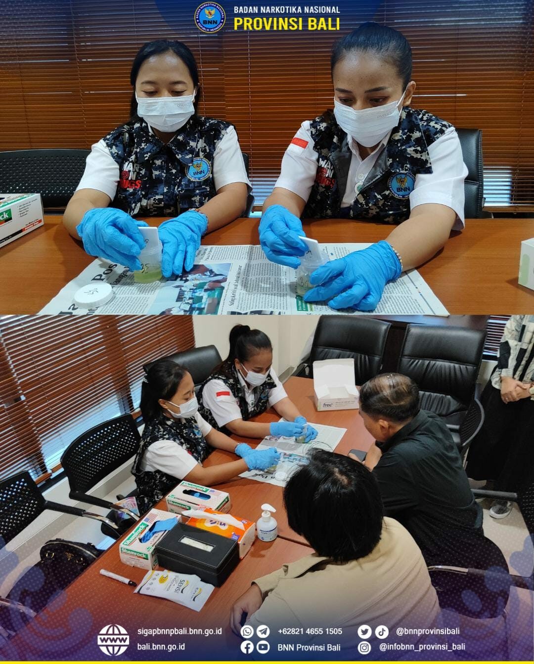 Pelaksanaan Kegiatan Pemberdayaan Masyarakat Anti Narkoba melalui Test Urine Susulan bagi anggota BINda Bali Konsep Otomatis