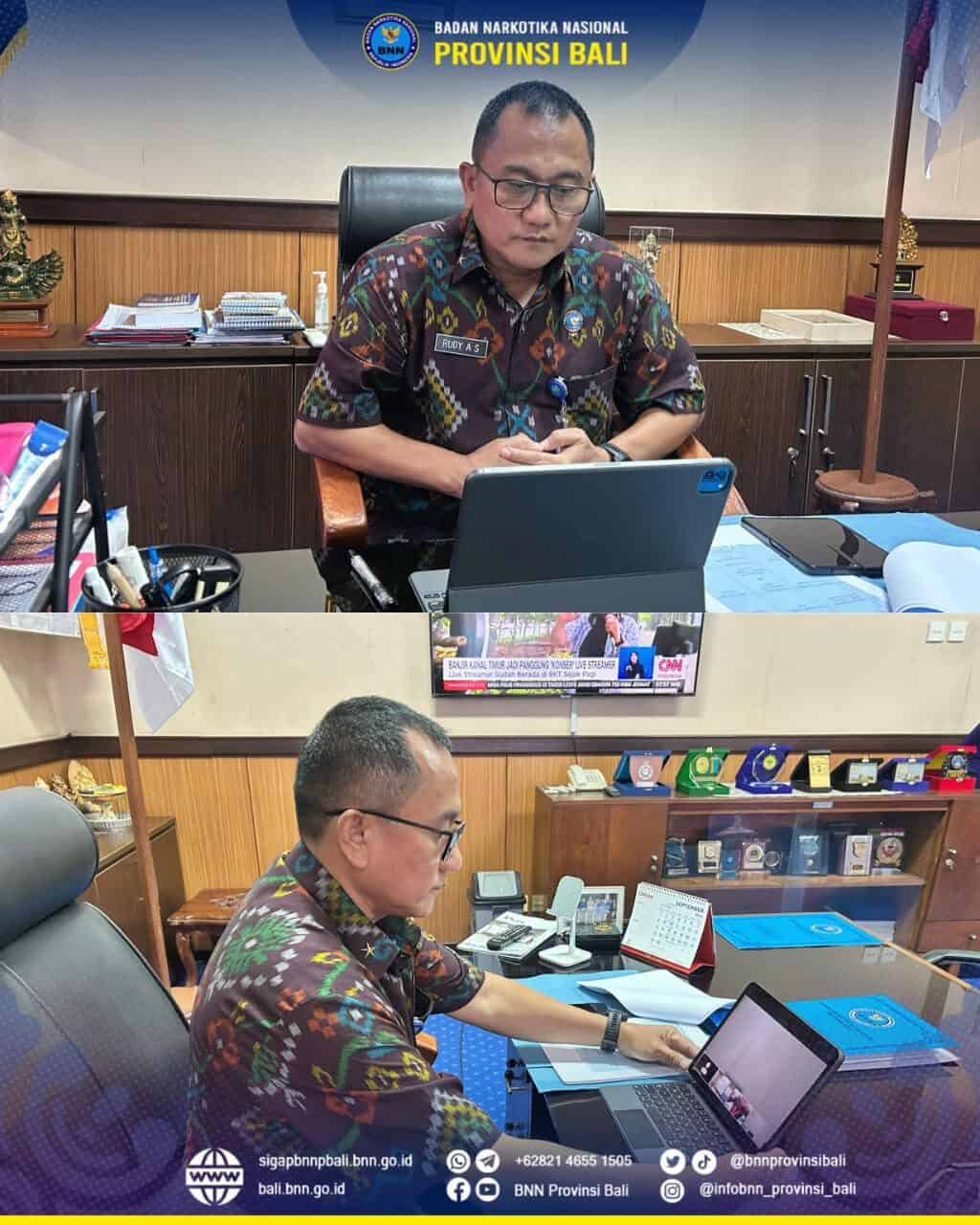 Penandatanganan Perjanjian Kerja Sama BNN Provinsi Bali Dengan PT. Pegadaian Kanwil VII Denpasar Konsep Otomatis