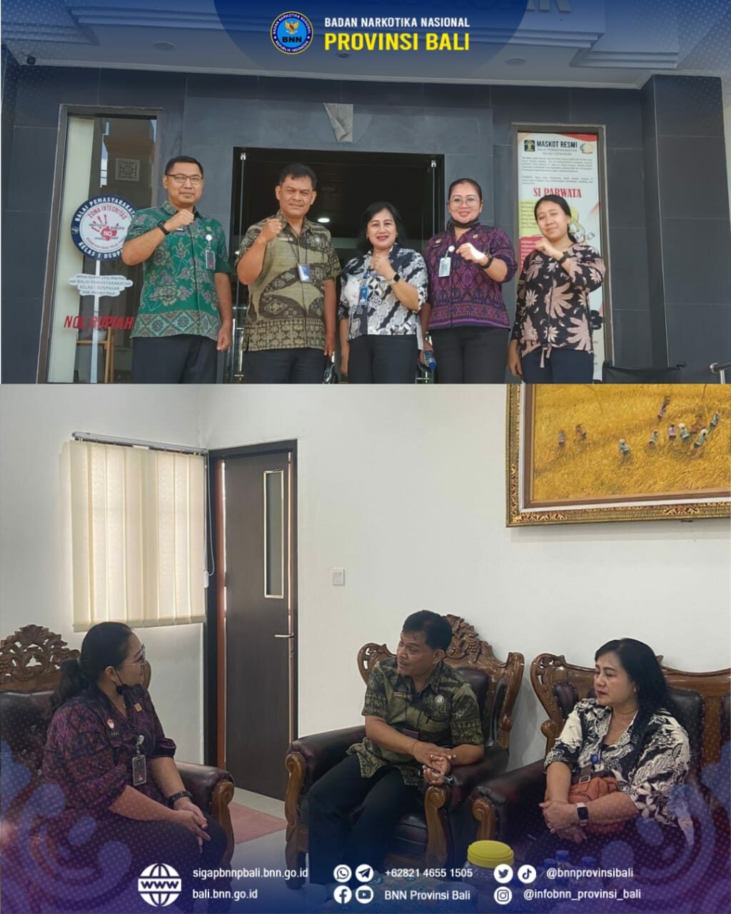 Penandatanganan Perjanjian Kerja Sama BNN Provinsi Bali Dengan PT. Pegadaian Kanwil VII Denpasar Konsep Otomatis