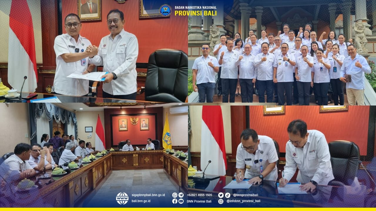 Penandatanganan Perjanjian Kerja Sama BNN Provinsi Bali Dengan PHRI Provinsi Bali Konsep Otomatis
