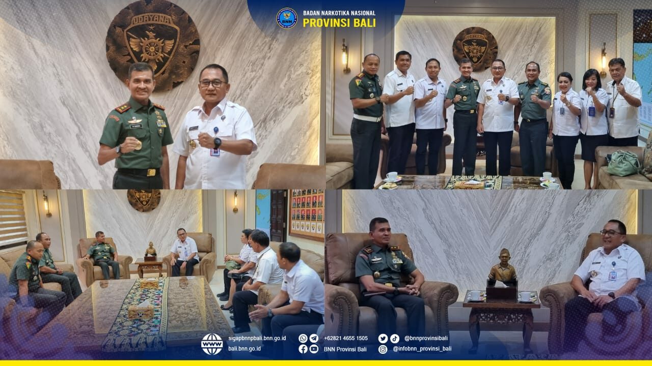 Audiensi Kepala BNN Provinsi Bali Ke Pangdam IX Udayana Konsep Otomatis