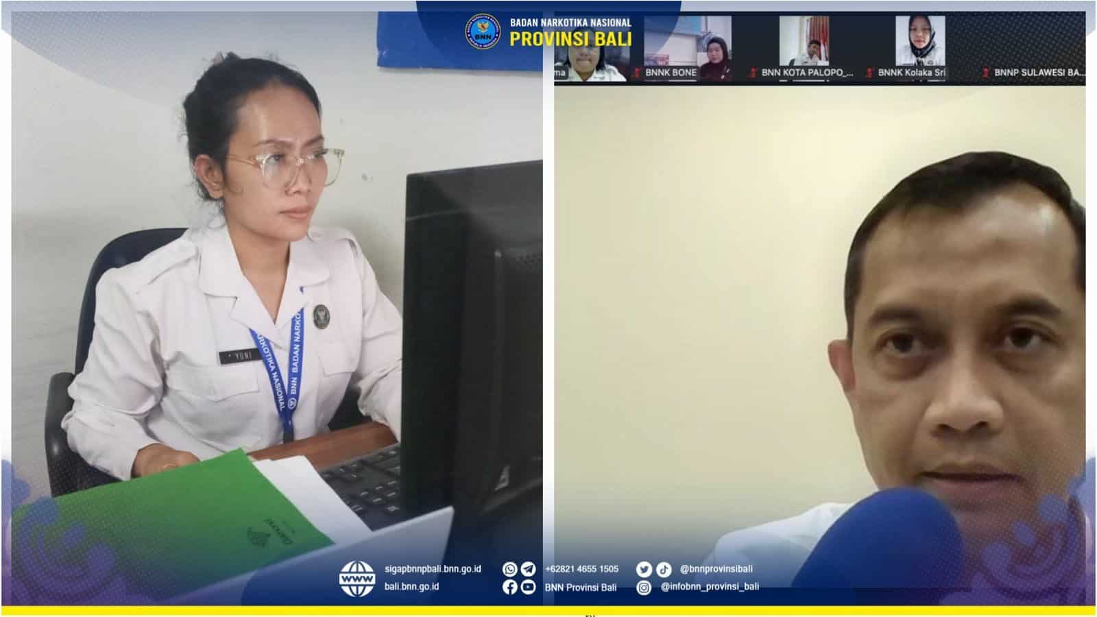 Rapat Virtual terkait Rapat Pendataan Sistem Informasi Rehabilitasi Penyalahgunaan Narkoba Terintegrasi Konsep Otomatis