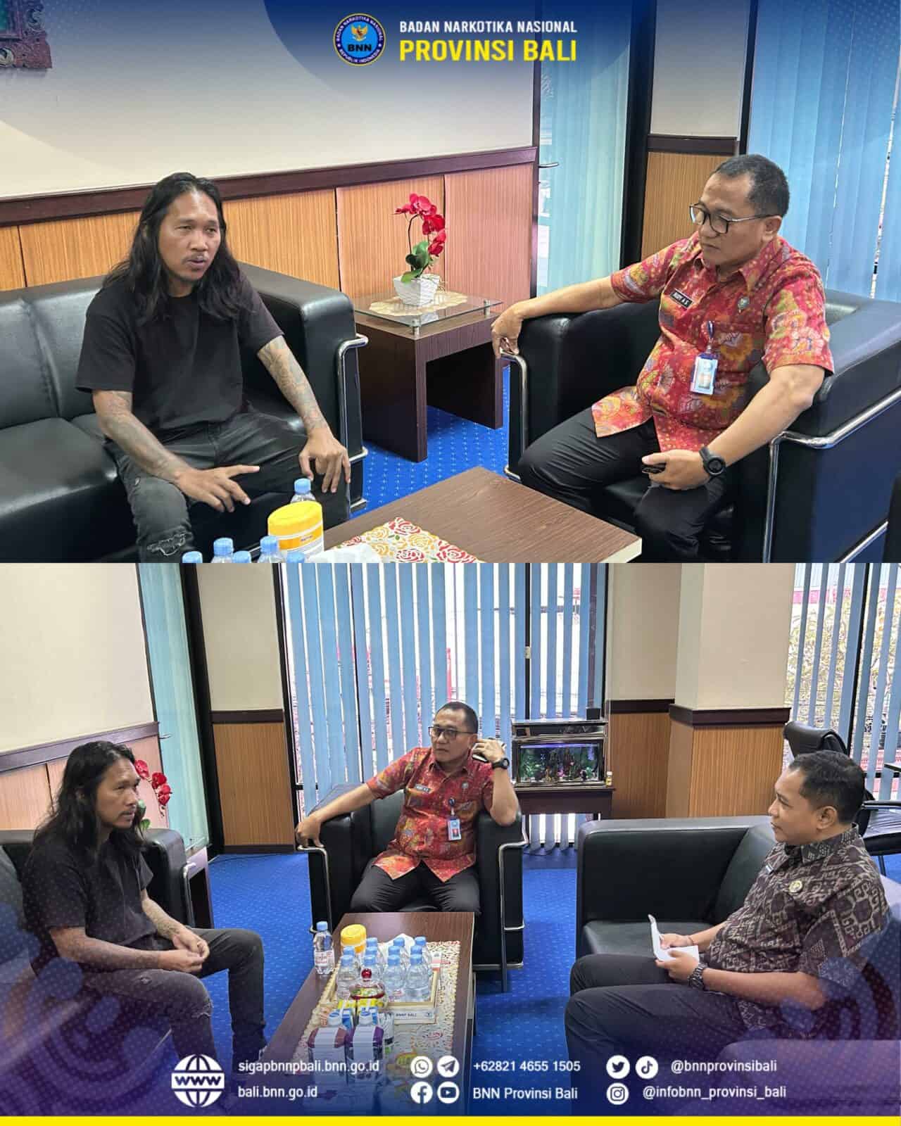 Ka BNNP Bali menerima kunjungan Surtradara Erick EST Konsep Otomatis