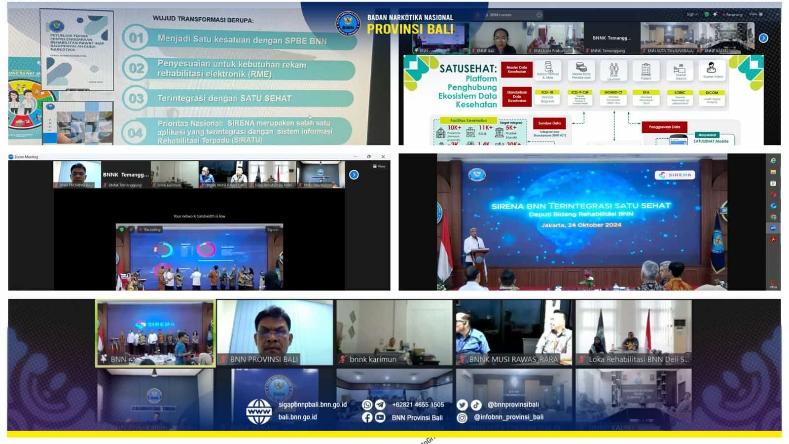 Webinar terkait SIRENA BNN Terintegrasi SATU SEHAT Konsep Otomatis