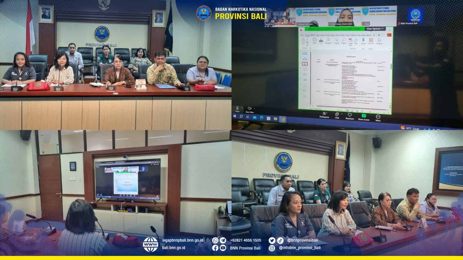 Rapat Virtual Ekspose Dalam rangka audit kinerja BNN Provinsi Bali Konsep Otomatis