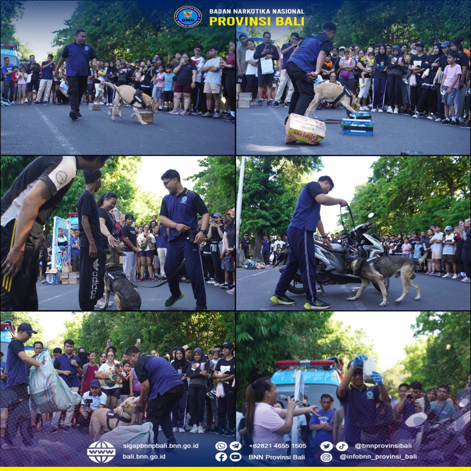 Simulasi Pelacakan Satwa K-9 BNNP Bali di acara Car Free Day Renon Konsep Otomatis
