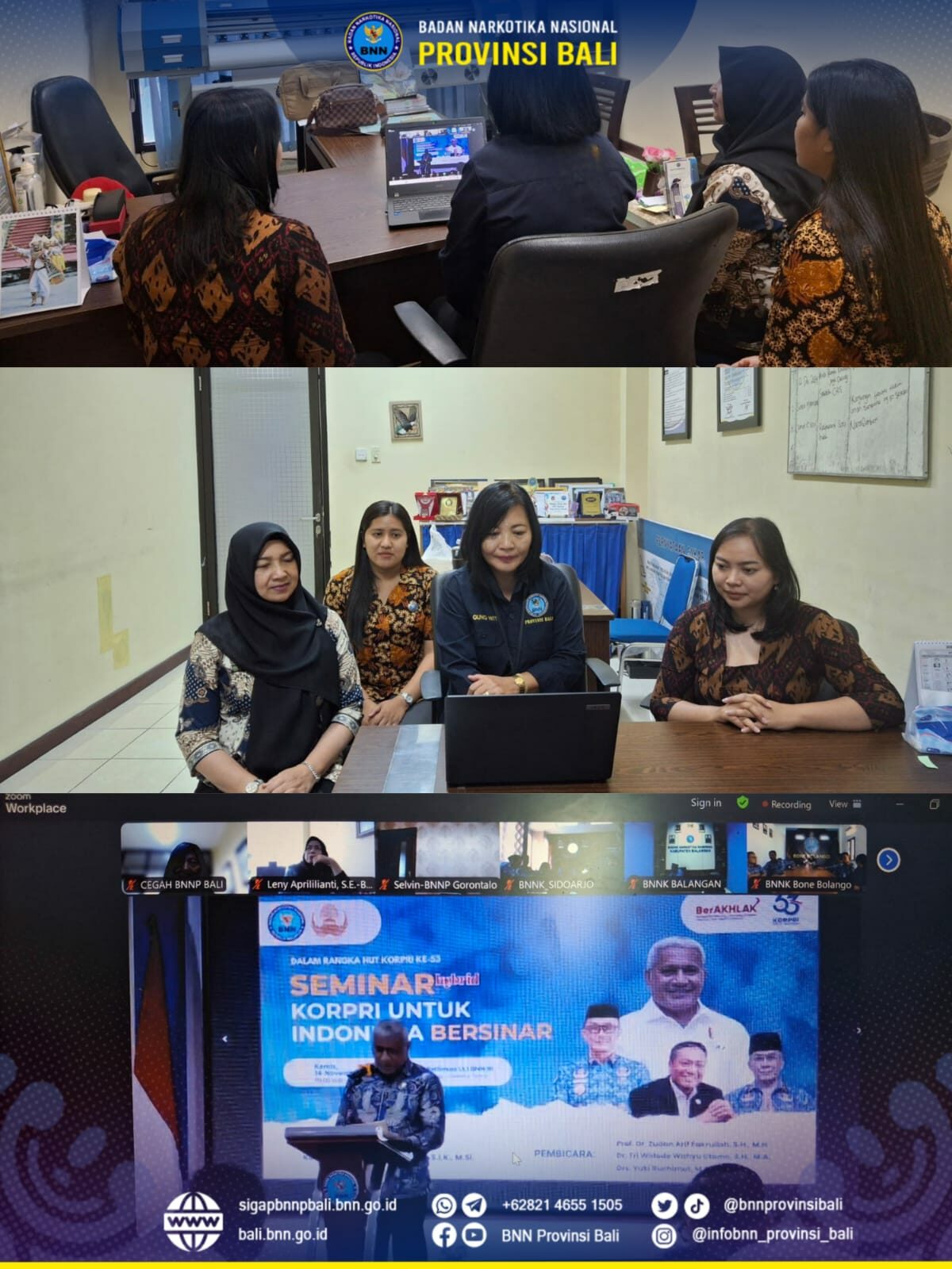 Mengikuti Seminar Hybrid KORPRI Untuk Indonesia Bersinar Secara Virtual Konsep Otomatis