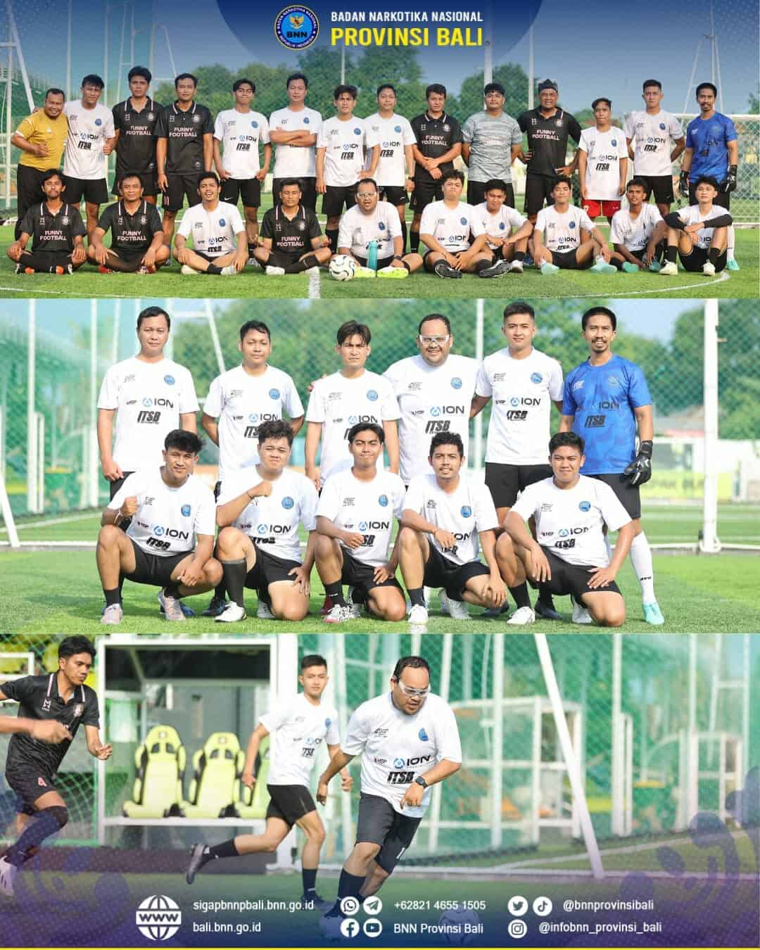 Laga Persahabatan BNNP Bali Mini Soccer Konsep Otomatis