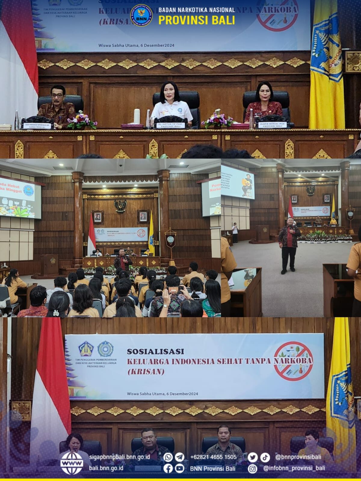 Sosialisasi Bahaya Penyalahgunaan Narkotika dalam Kegiatan Keluarga Indonesia Sehat Tanpa Narkoba (KRISAN) kepada Siswa SMA/SMK Se-Kota Denpasar Konsep Otomatis