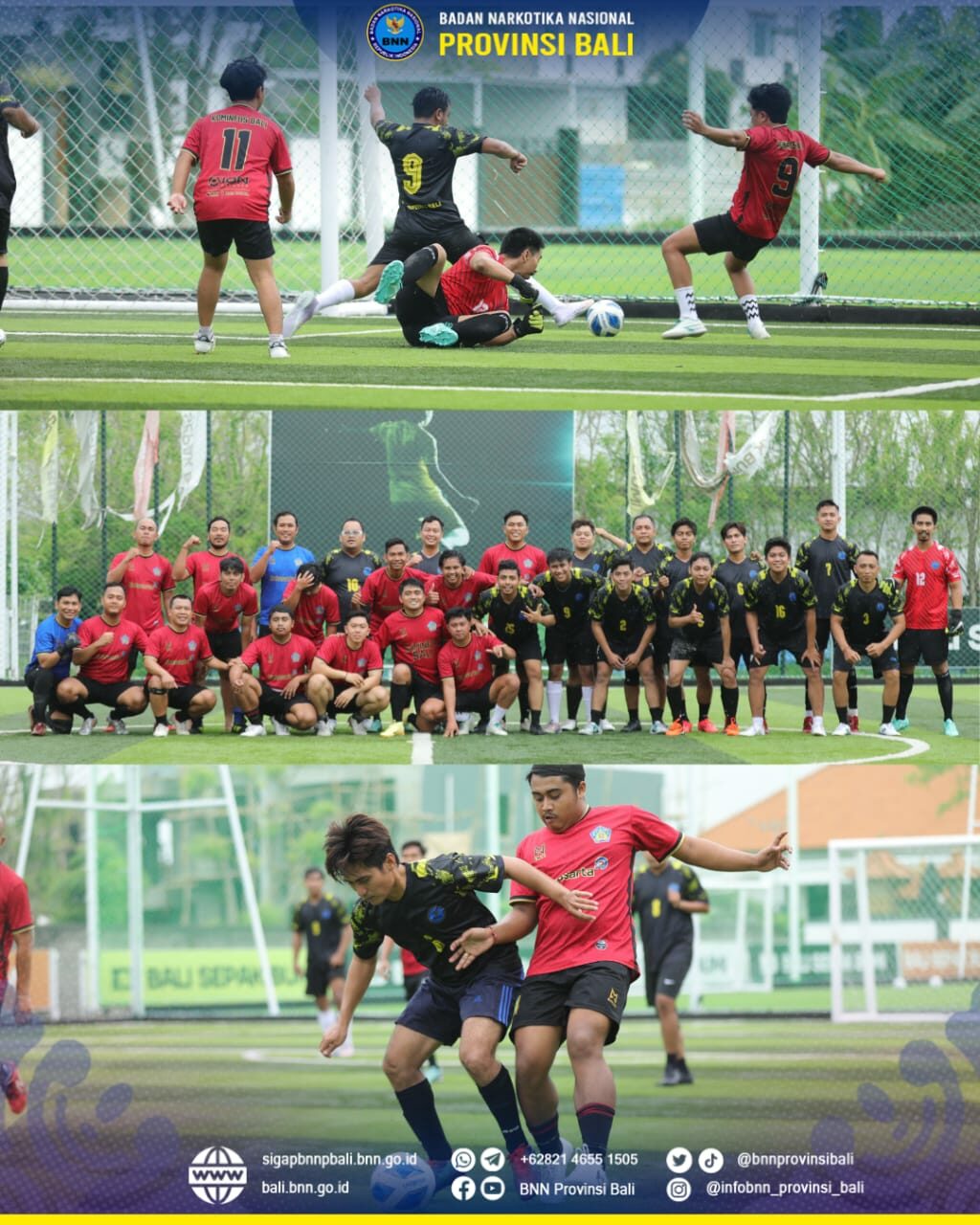 Laga Persahabatan Mini Soccer BNNP Bali Konsep Otomatis