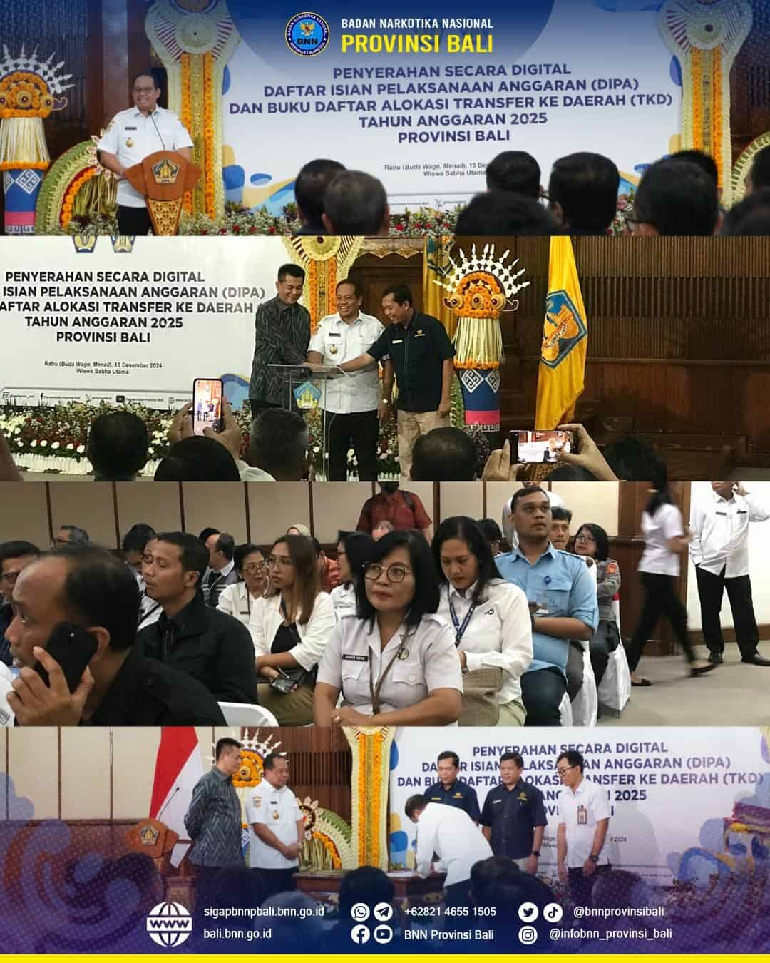 Penyerahan DIPA Dan TKD Tahun Anggaran 2025 Di Lingkungan Provinsi Bali Konsep Otomatis
