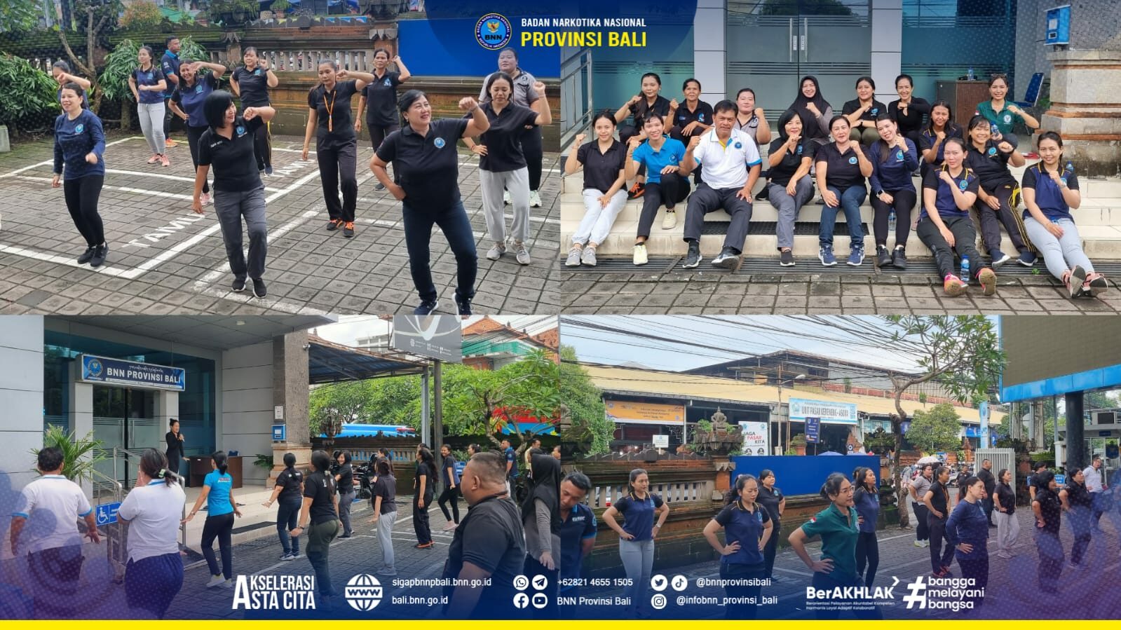 Senam Pagi dan Curve Di lingkungan BNN Provinsi Bali Konsep Otomatis