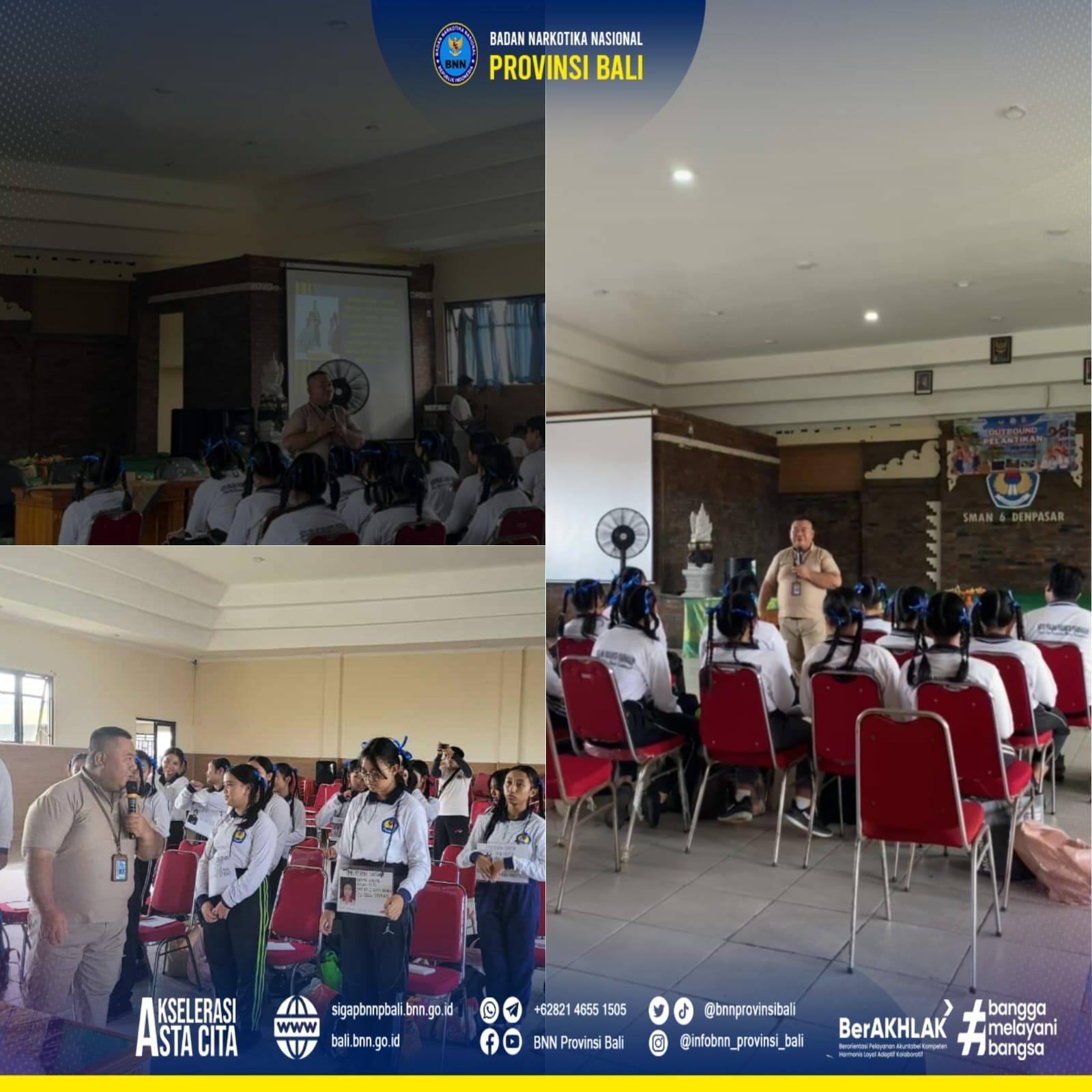Sosialisasi Bahaya dan Dampak Buruk Penyalahgunaan Narkoba kepada siswa ekstrakulikuler KSPAN (Kelompok Siswa Peduli HIV- AIDS & Narkoba) dan PMR (Palang Merah Remaja) Konsep Otomatis