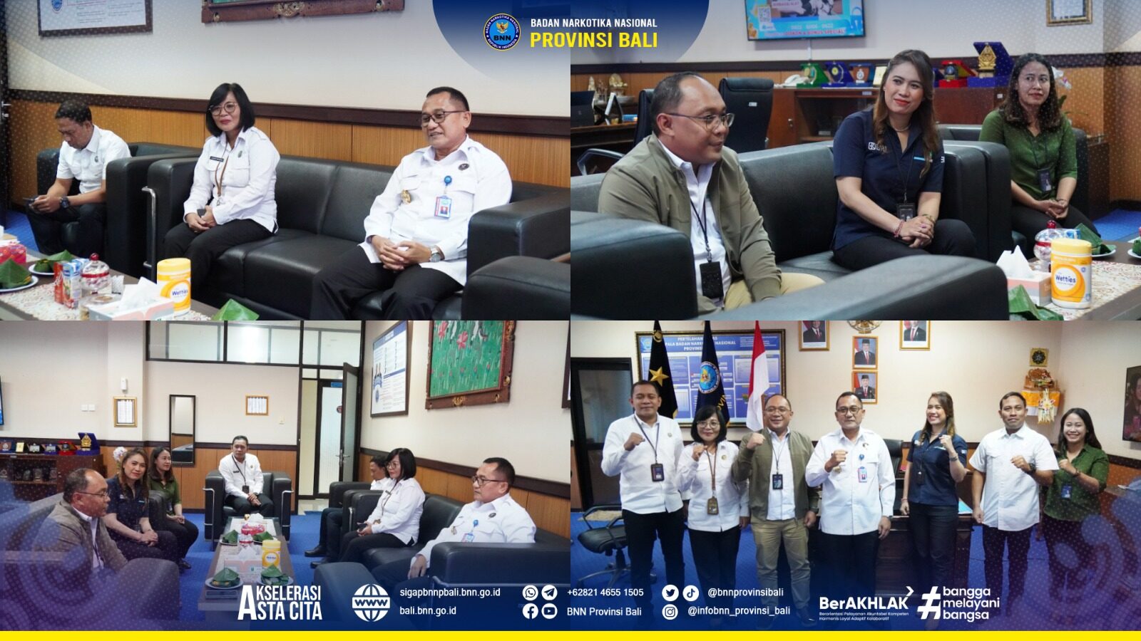Kepala BNN Provinsi Bali Menerima Kunjungan Bank BRI Renon Konsep Otomatis
