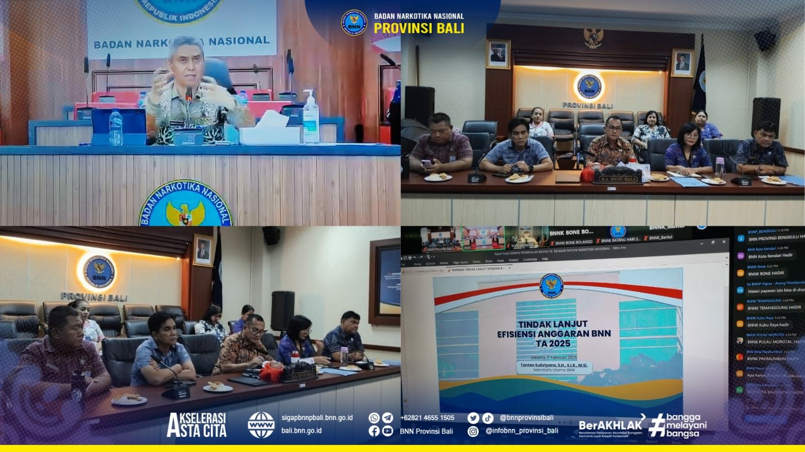 Kepala BNN Provinsi Bali Menerima Kunjungan Bank BRI Renon Konsep Otomatis