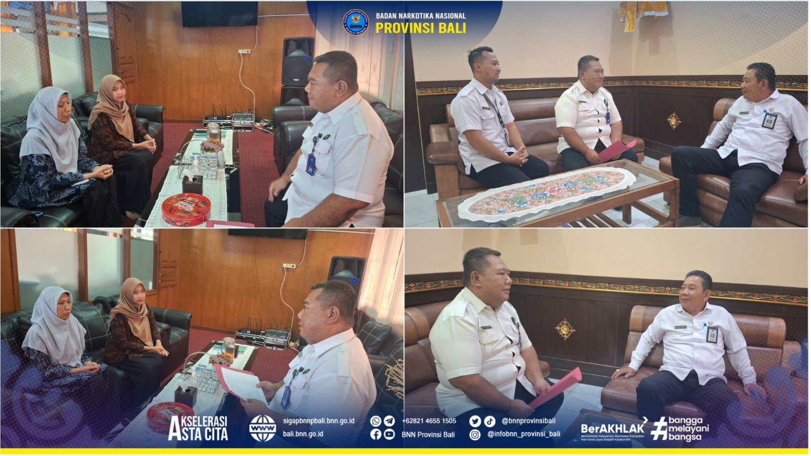 Kepala BNN Provinsi Bali Menerima Kunjungan Bank BRI Renon Konsep Otomatis