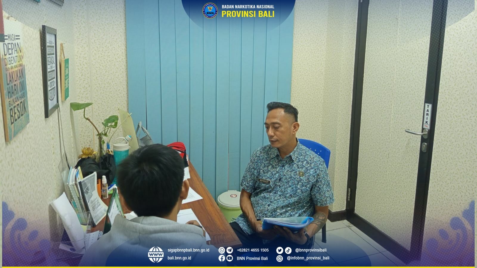 Kepala BNN Provinsi Bali Menerima Kunjungan Bank BRI Renon Konsep Otomatis