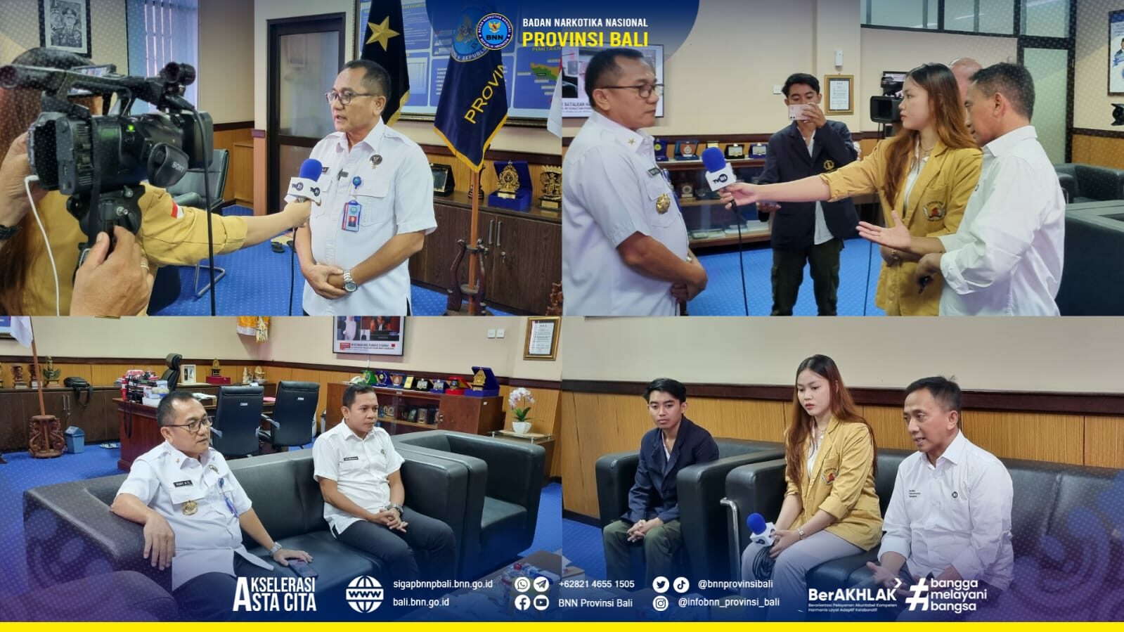 Kepala BNN Provinsi Bali Menerima Kunjungan Bank BRI Renon Konsep Otomatis