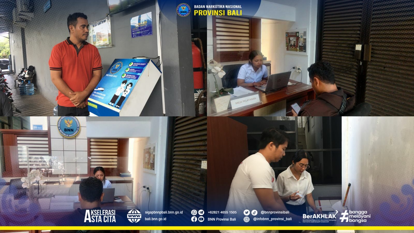 Kepala BNN Provinsi Bali Menerima Kunjungan Bank BRI Renon Konsep Otomatis