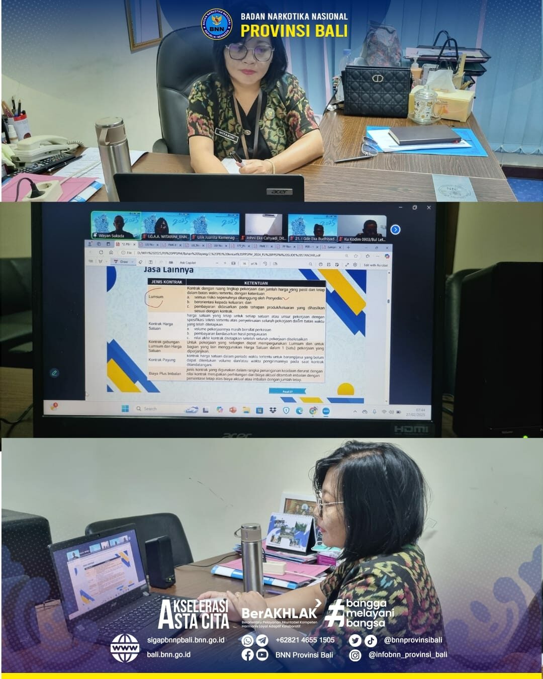Kepala BNN Provinsi Bali Menerima Kunjungan Bank BRI Renon Konsep Otomatis