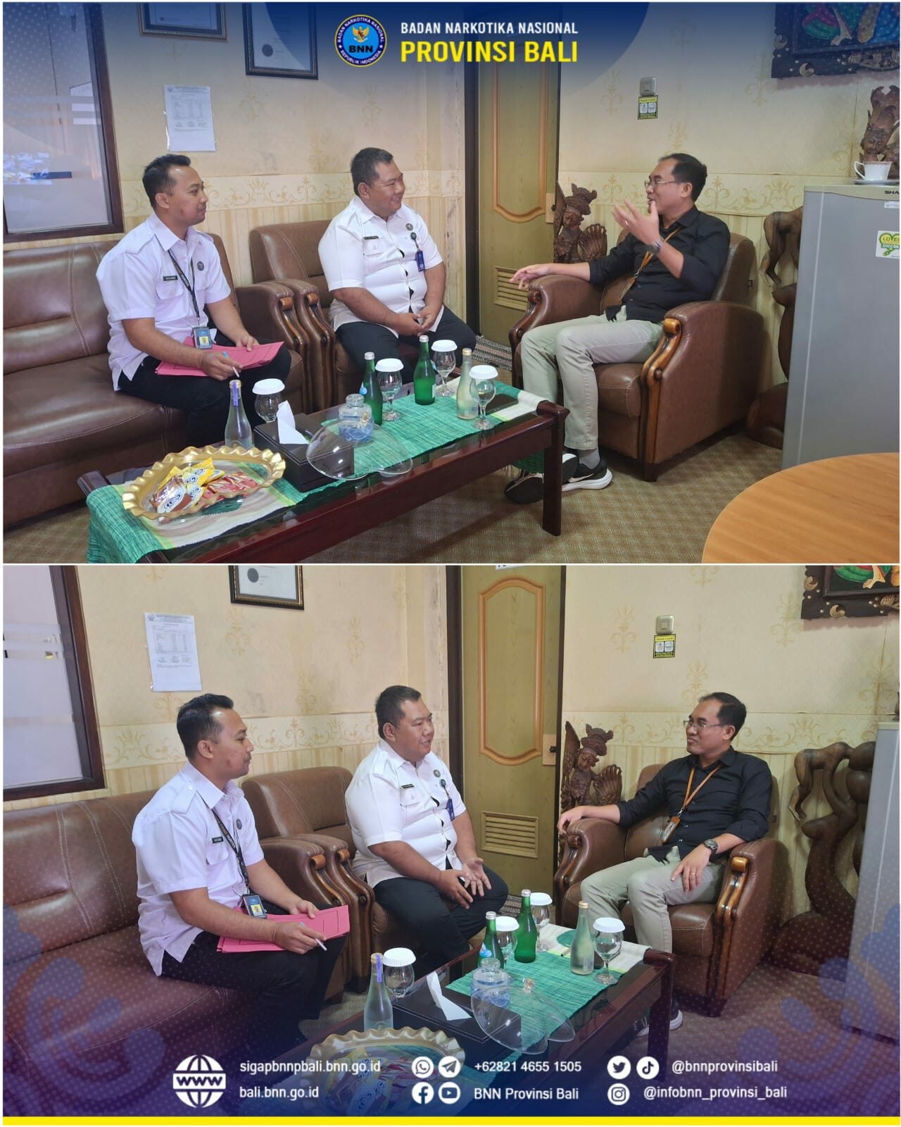 Kepala BNN Provinsi Bali Menerima Kunjungan Bank BRI Renon Konsep Otomatis