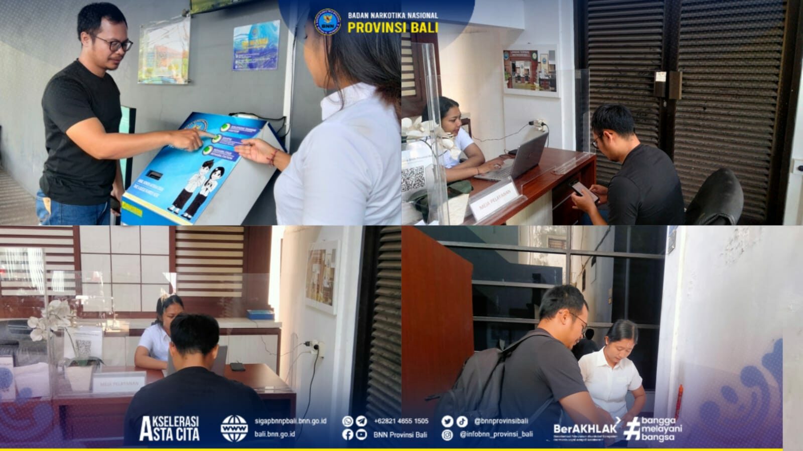 Kepala BNN Provinsi Bali Menerima Kunjungan Bank BRI Renon Konsep Otomatis