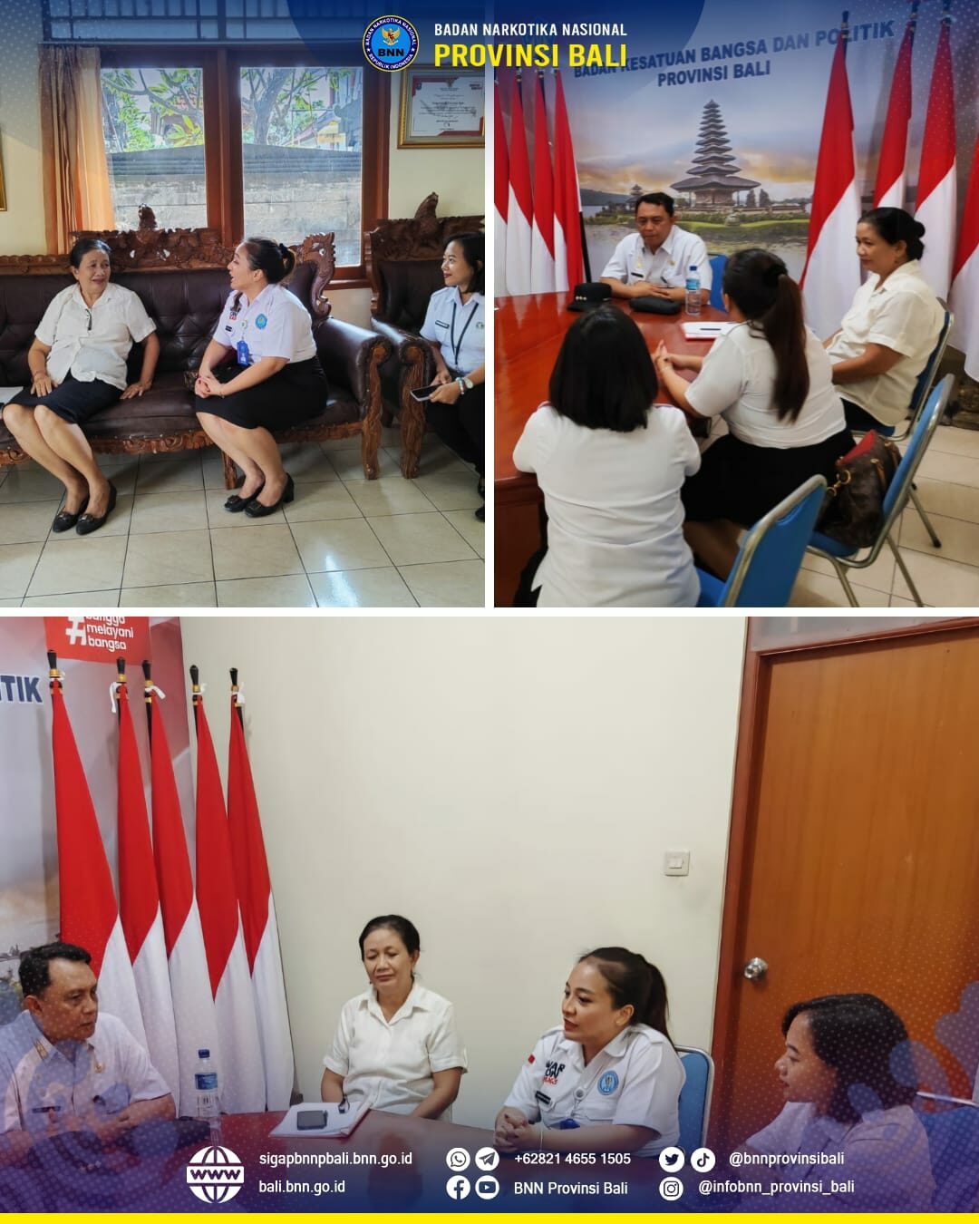 Kepala BNN Provinsi Bali Menerima Kunjungan Bank BRI Renon Konsep Otomatis