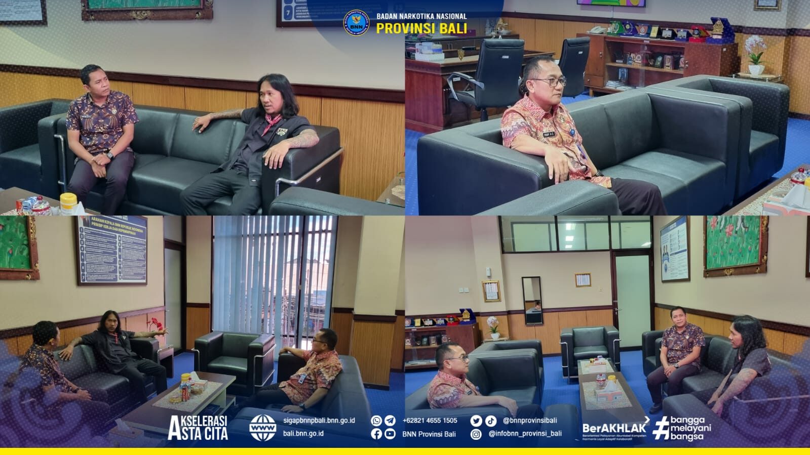 Kepala BNN Provinsi Bali Menerima Kunjungan Bank BRI Renon Konsep Otomatis
