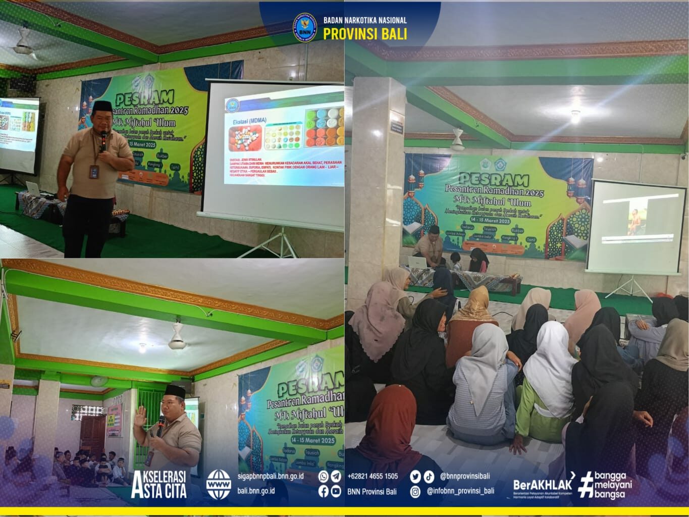 Sosialisasi Bahaya dan Dampak Buruk Penyalahgunaan Narkoba kepada siswa-siswi MTs Miftahul Ulum Denpasar Konsep Otomatis