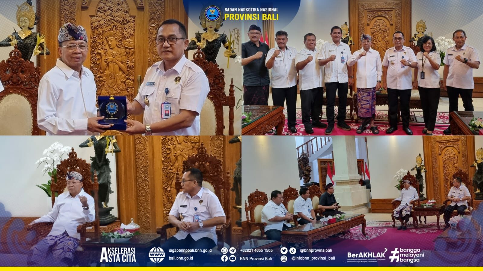 Audiensi Kepala BNN Provinsi Bali di Kediaman Gubernur Bali. Konsep Otomatis