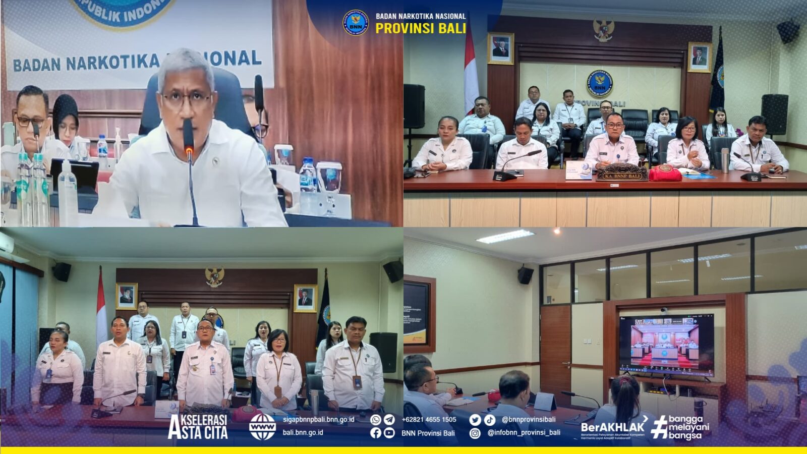 Rapat Pimpinan BNN RI Pada Bulan April Via Virtual Zoom Konsep Otomatis