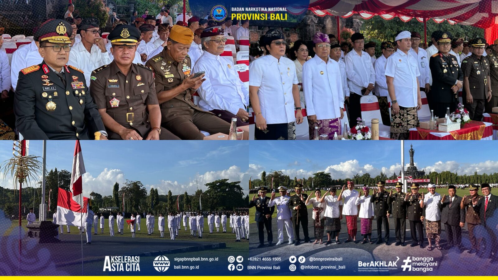 Kepala BNN Provinsi Bali menghadiri Upacara Peringatan Hari Lahir Pancasila Tahun 2025 Konsep Otomatis